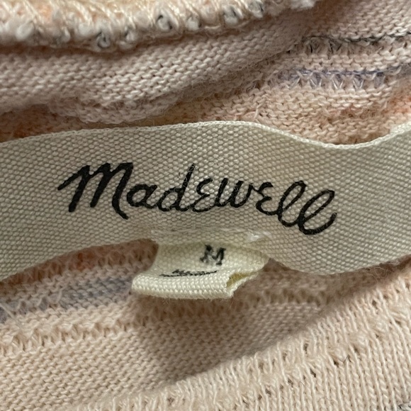 Madewell Raw-Edged Hangout Muscle Tank in Textured Stripe - Picture 6 of 8